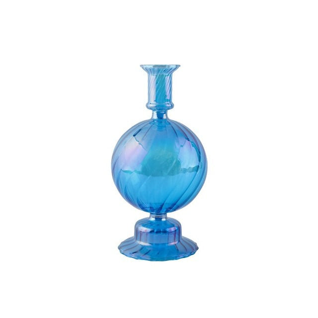 Sky Blue Glass Candle Holder — Decorative Vase for Considered Styling — Lifestyle 6