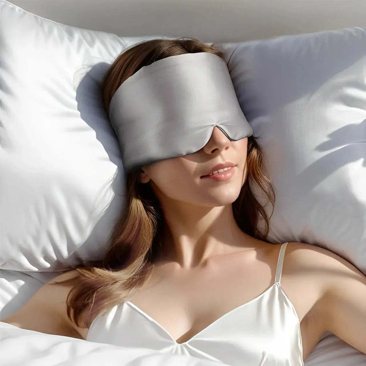 Luxurious Silk Sleep Mask for Restful Nights - Available in Black and Grey — Lifestyle 9