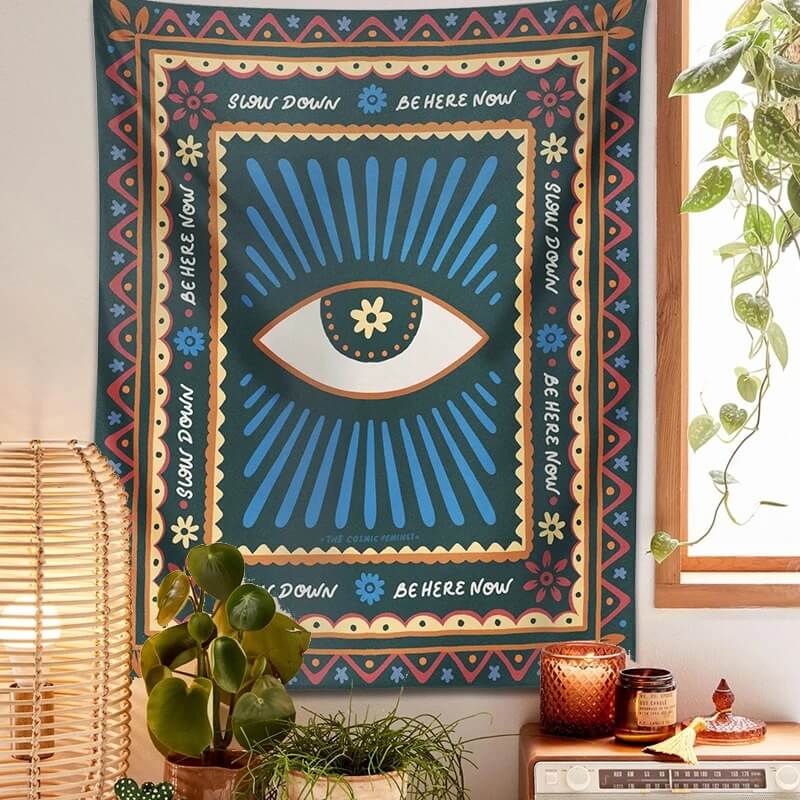 Slow Down Be Here Tapestry — Considered Home Styling — Lifestyle 1