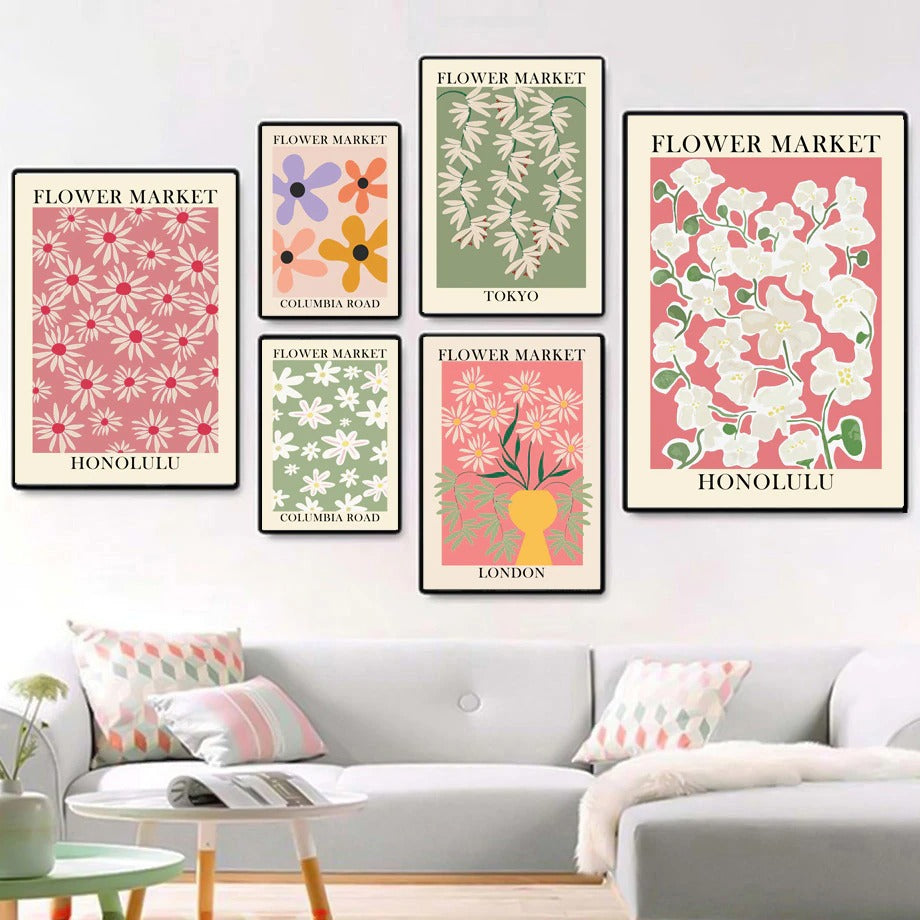 Flower Market Canvas Posters — Considered Home Styling — Detail