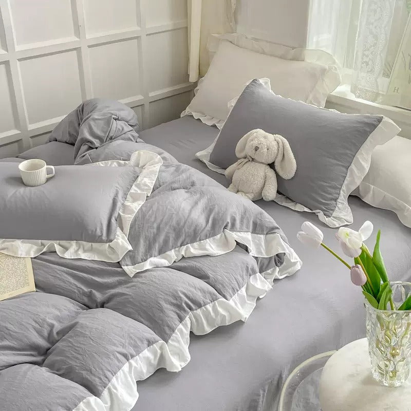 Soft Crumpled Ruffle Bedding Set — Lifestyle 5