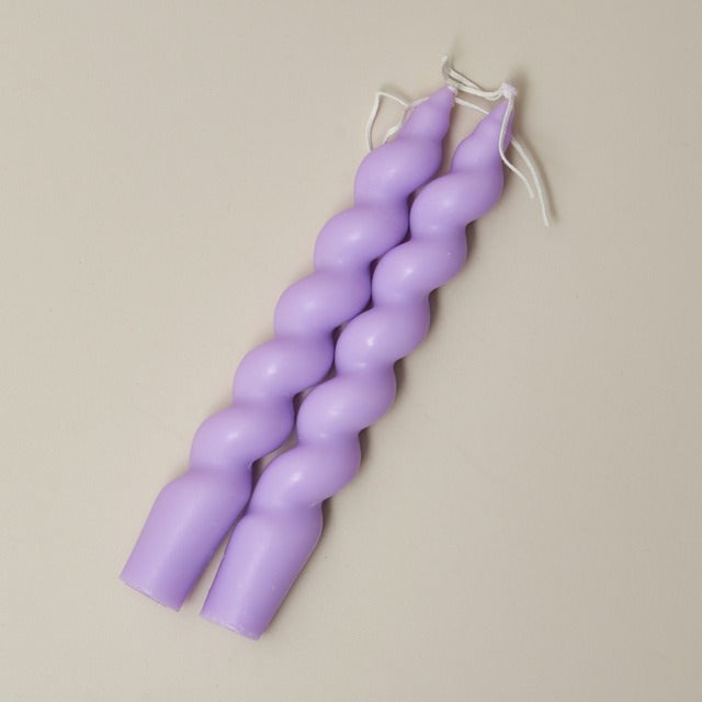 Spiral Twisted Pastel Candles (2 Pack) — Considered Home Styling — Lifestyle 5
