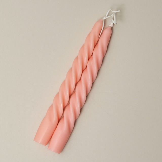 Spiral Twisted Pastel Candles (2 Pack) — Considered Home Styling — Lifestyle 8