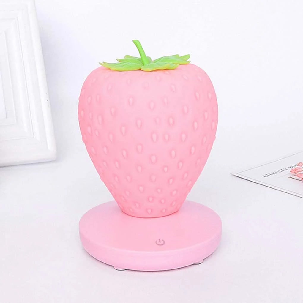 Strawberry Night Light — Warm LED Mood Lighting for Bedside — Lifestyle 6