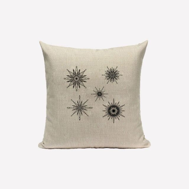 Monochrome Sun & Moon Cushion Covers — Soft Textured Pillow for Bedroom Layering — Lifestyle 3