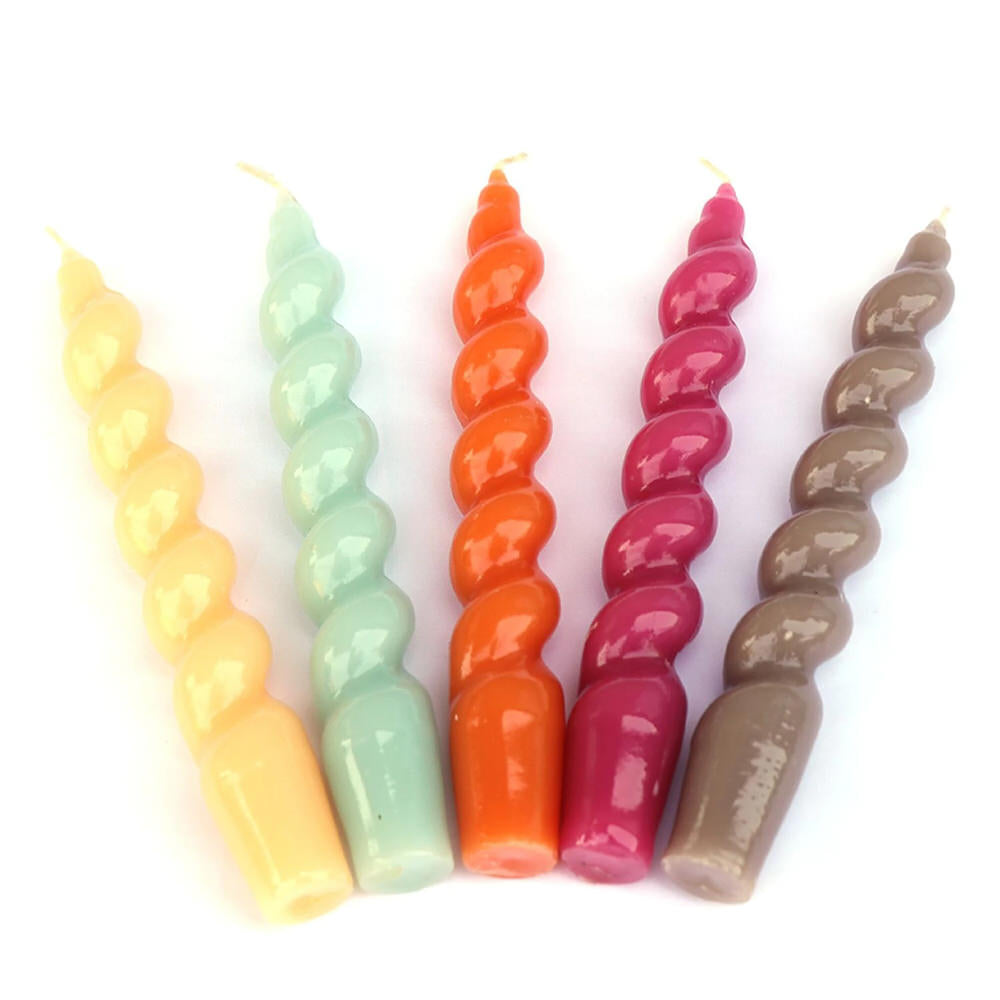 Swirled Glossy Candle (2 Pack) — Considered Home Styling — Front view