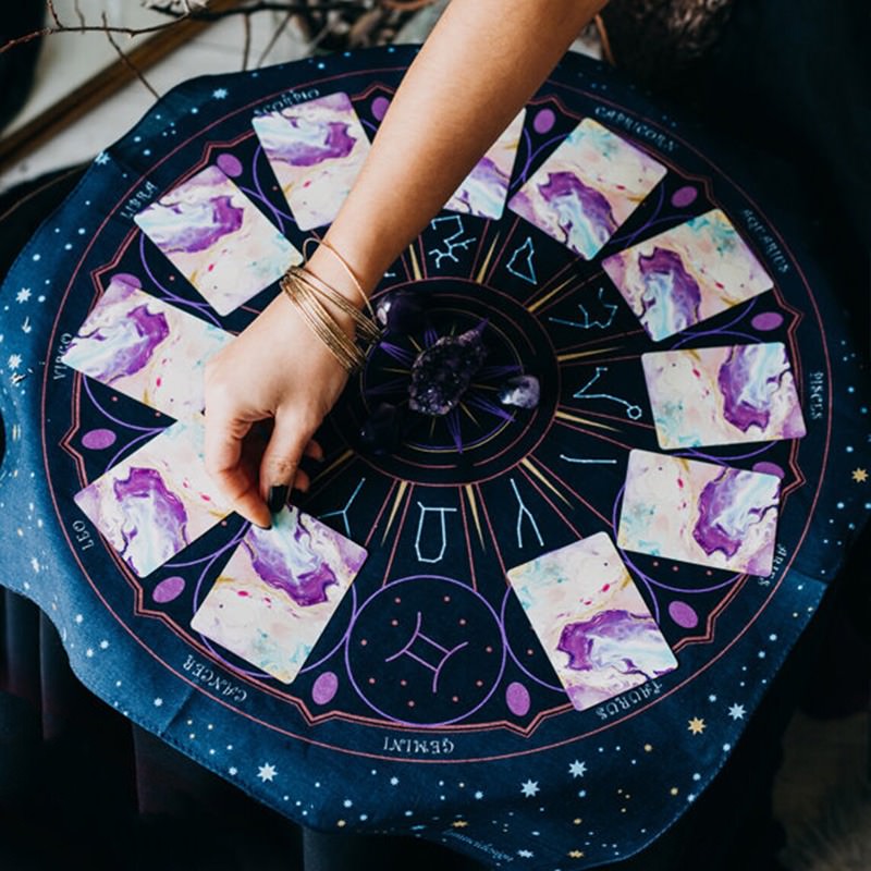 Tarot Wheel of Zodiac Altar Cloth — Considered Home Styling — Lifestyle 5