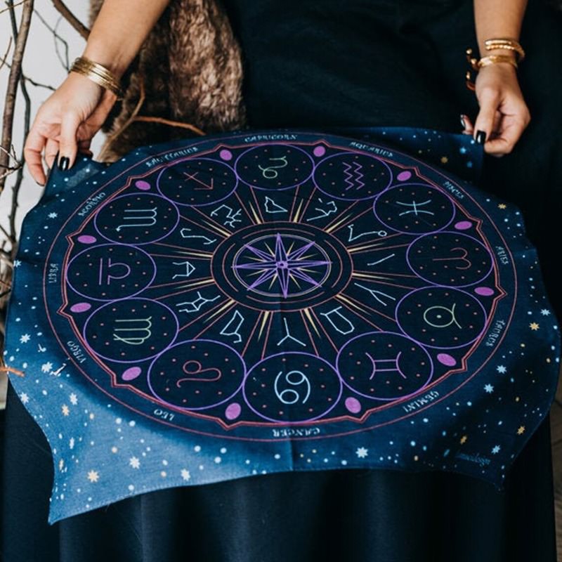 Tarot Wheel of Zodiac Altar Cloth — Considered Home Styling — Lifestyle 6
