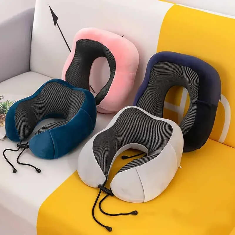 Slow-Rebound U-Shaped Travel Pillow — Memory Foam Neck Support — Lifestyle 8