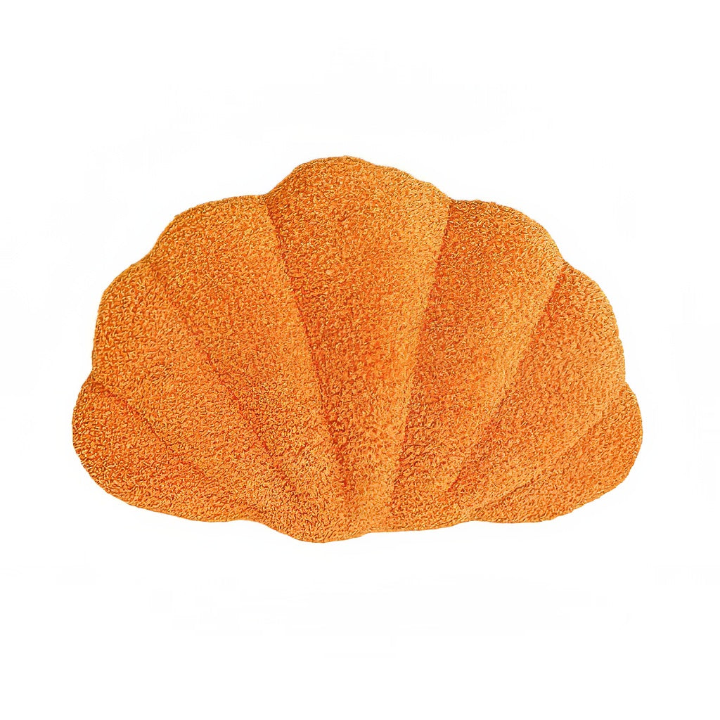 Shell Plush Cushion — Soft Terry Fabric for Sofa and Bed Styling — Front view