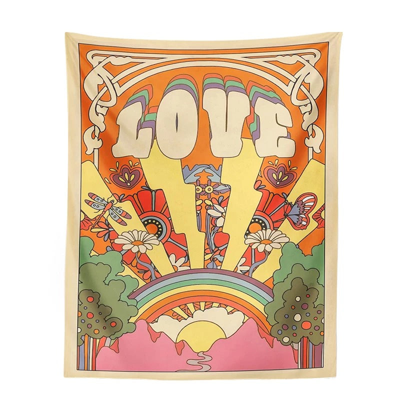 LOVE 70s Style Tapestry — Considered Home Styling — Front view