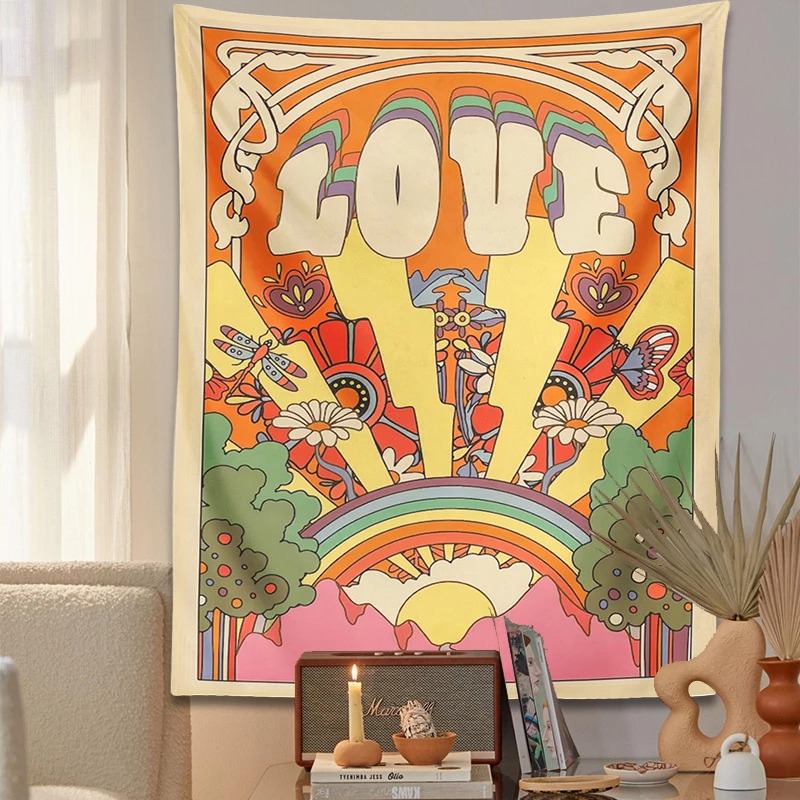 LOVE 70s Style Tapestry — Considered Home Styling — Lifestyle 1