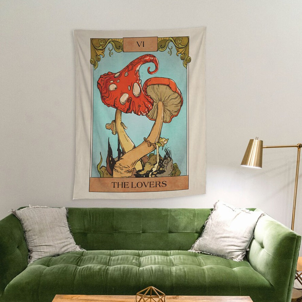 The Lovers Mushrooms Tapestry — Considered Home Styling — Lifestyle 1