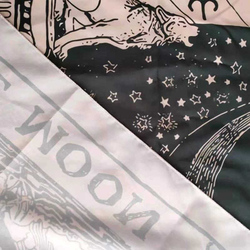 "The Moon" Tarot Monochrome Tapestry — Considered Home Styling — Lifestyle 3