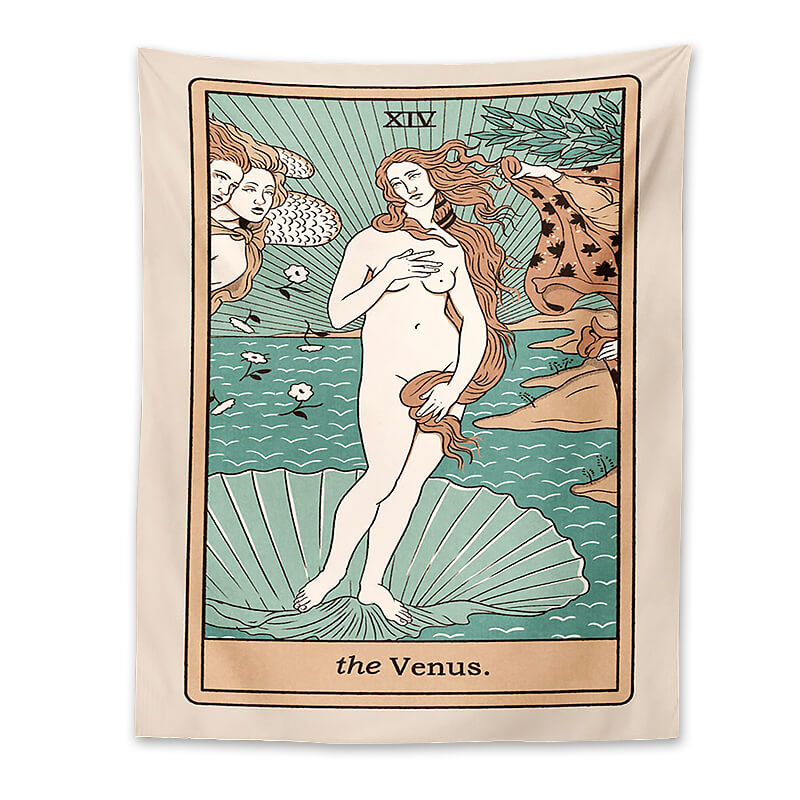 The Venus Tarot Card Tapestry — Considered Home Styling — Front view