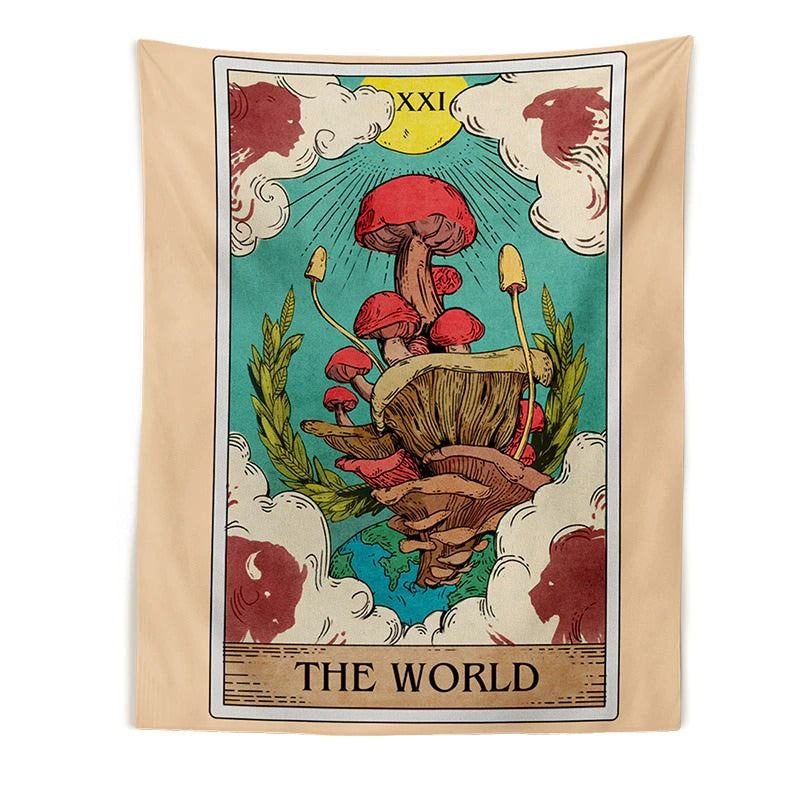 "The World" Mushrooms Tapestry — Considered Home Styling — Front view