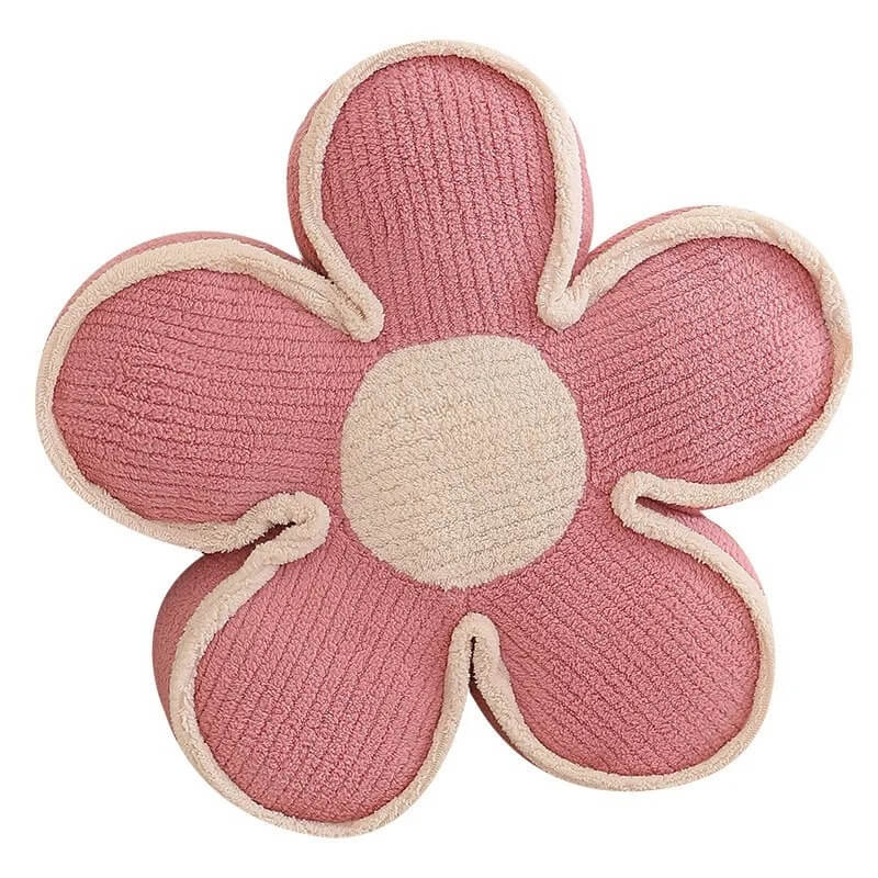 Pastel Plush Flower Throw Pillow — Front view