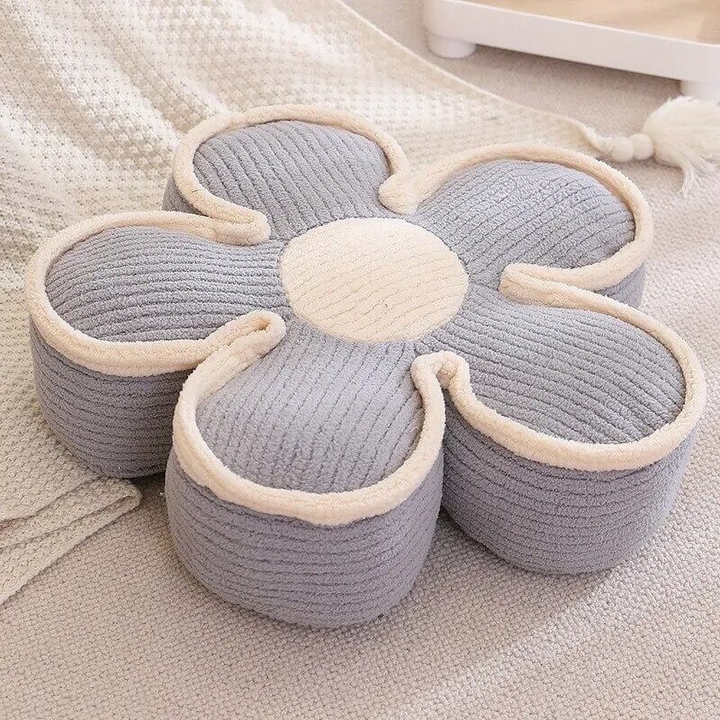 Pastel Plush Flower Throw Pillow — Lifestyle 2