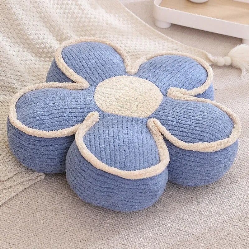 Pastel Daisy Throw Pillow — Plush Petal Cushion for Lounges — Lifestyle 6