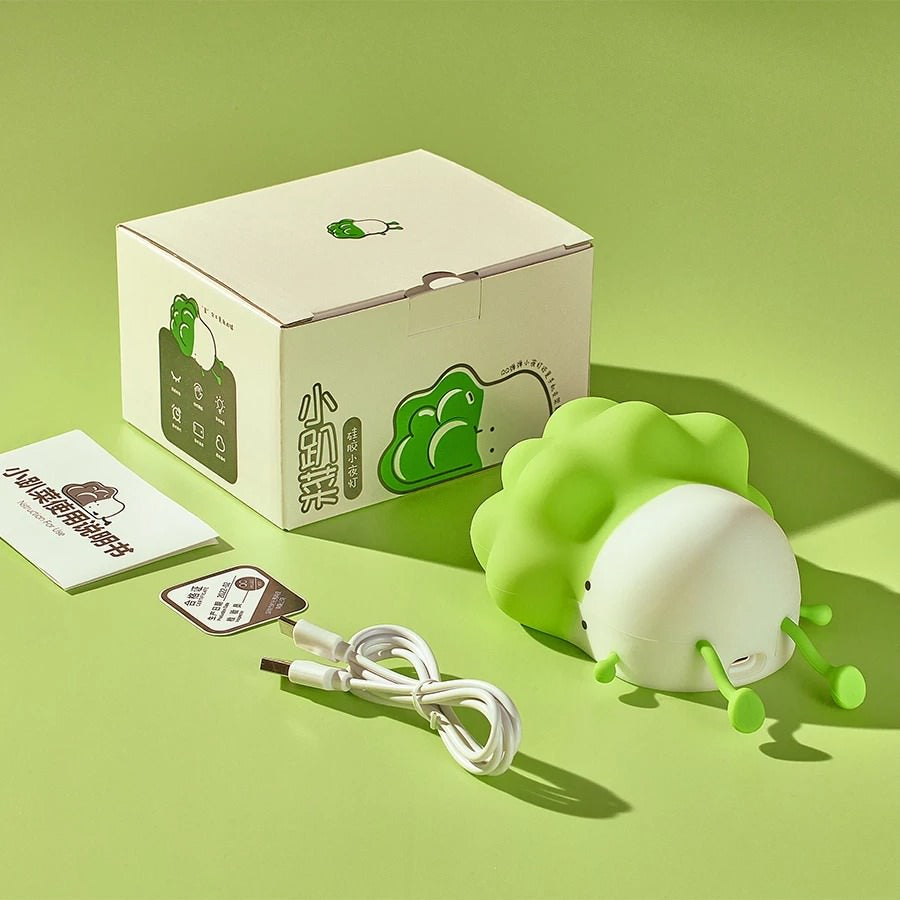 Tired Broccoli Night Light — Warm LED Mood Lighting for Bedside — Lifestyle 7