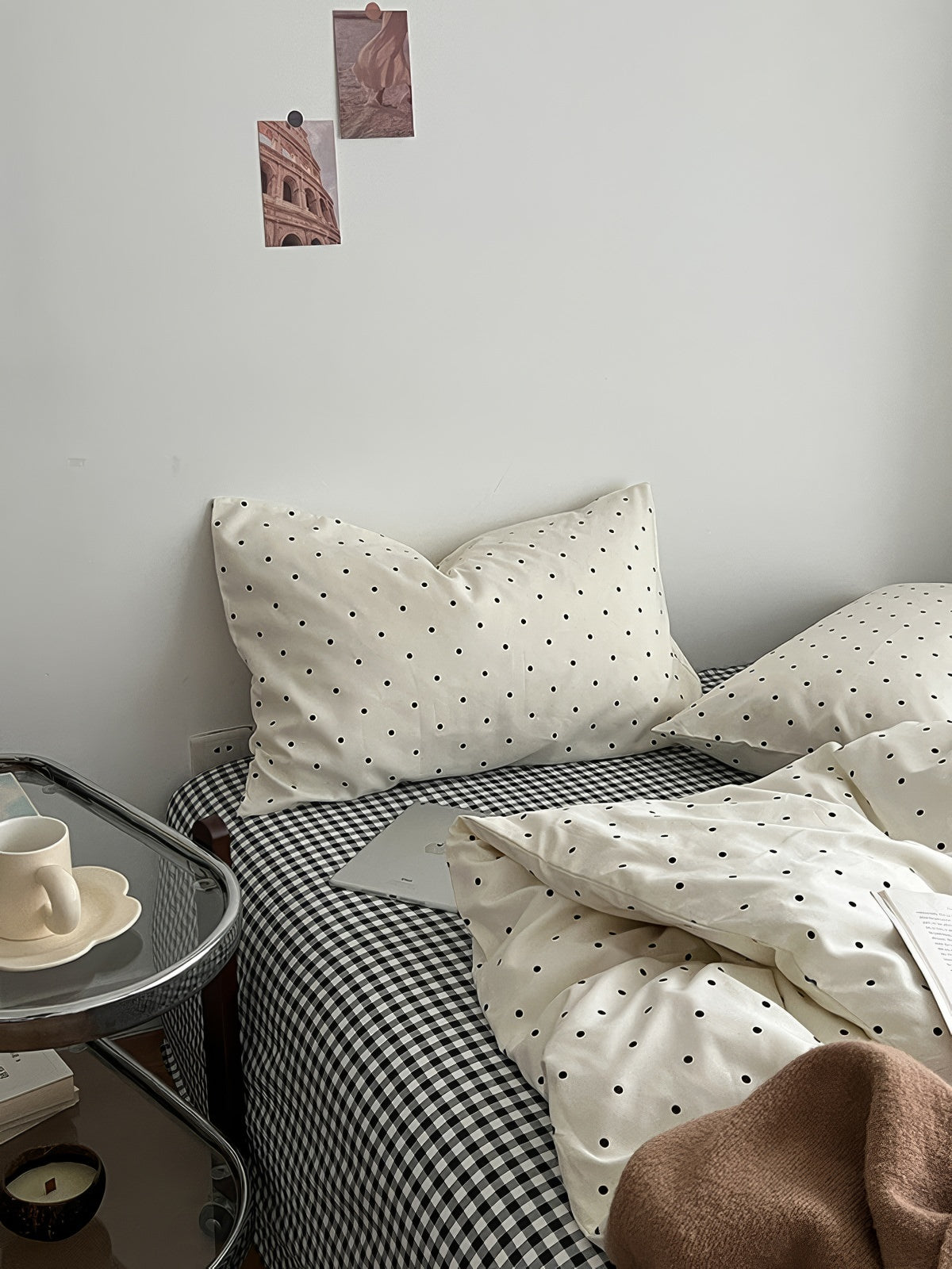 Simple Polka Dot Bedding Set — Soft-Touch Cotton Duvet & Pillowcases — Lifestyle 2