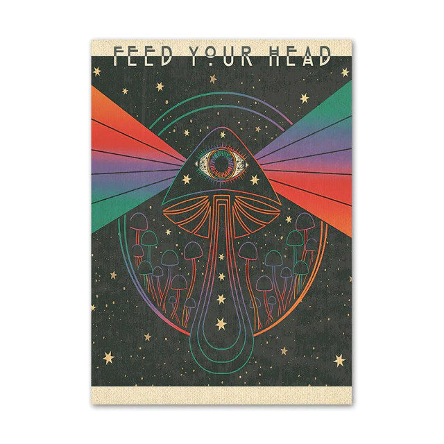 Trippy Rainbow Vaporwave Canvas Posters — Considered Home Styling — Lifestyle 4