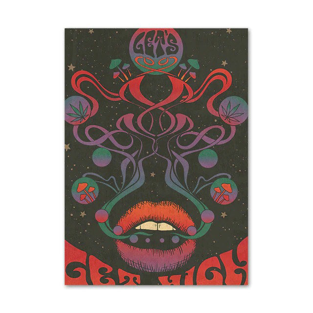 Trippy Rainbow Vaporwave Canvas Posters — Considered Home Styling — Lifestyle 7