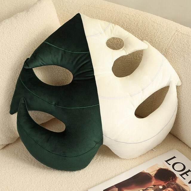 Tropical Leaf Plush Cushion — Sculpted Frond Pillow for Sofa Styling — Lifestyle 4