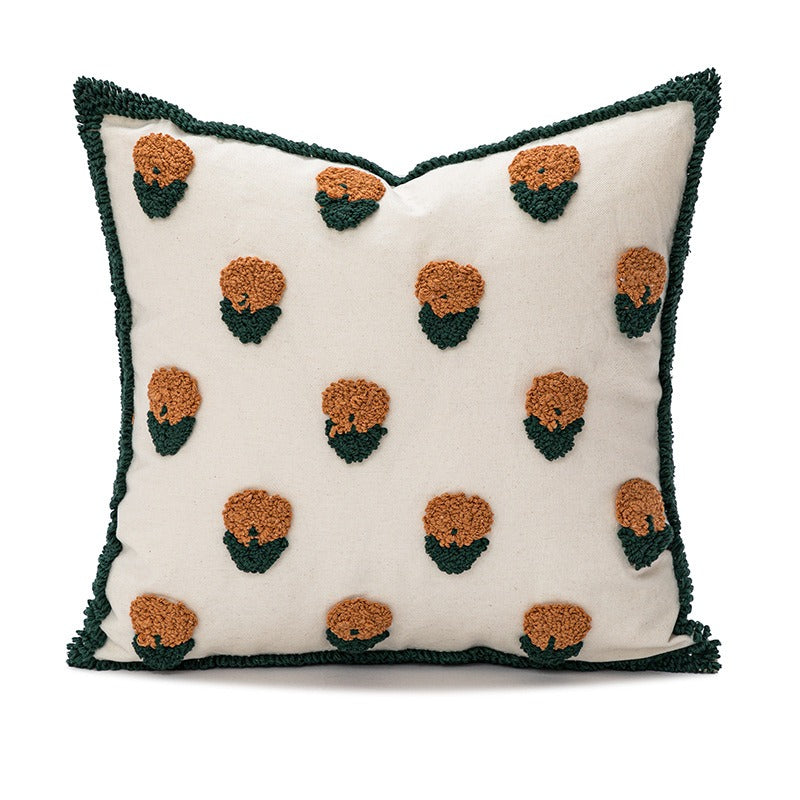 Tulip Tufted Cushion Cover — Soft Textured Pillow for Bedroom Layering — Lifestyle 4