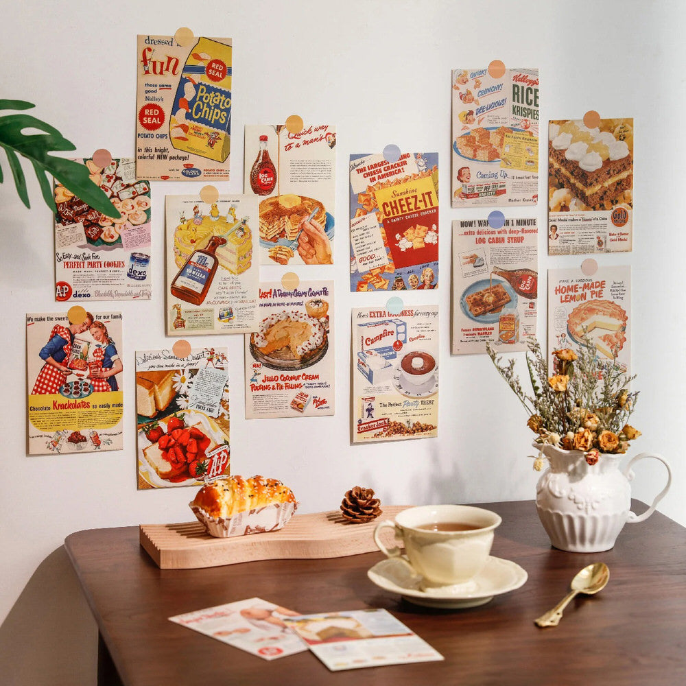 Vintage Sweets Posters Wall Collage Cards — Considered Home Styling — Front view