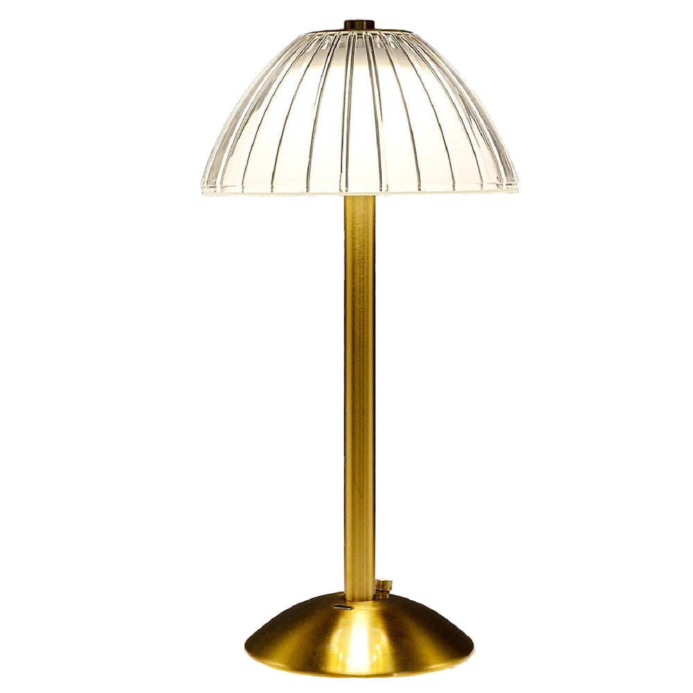 Vintage Brass Table Lamp — Warm LED Mood Lighting for Bedside — Front view