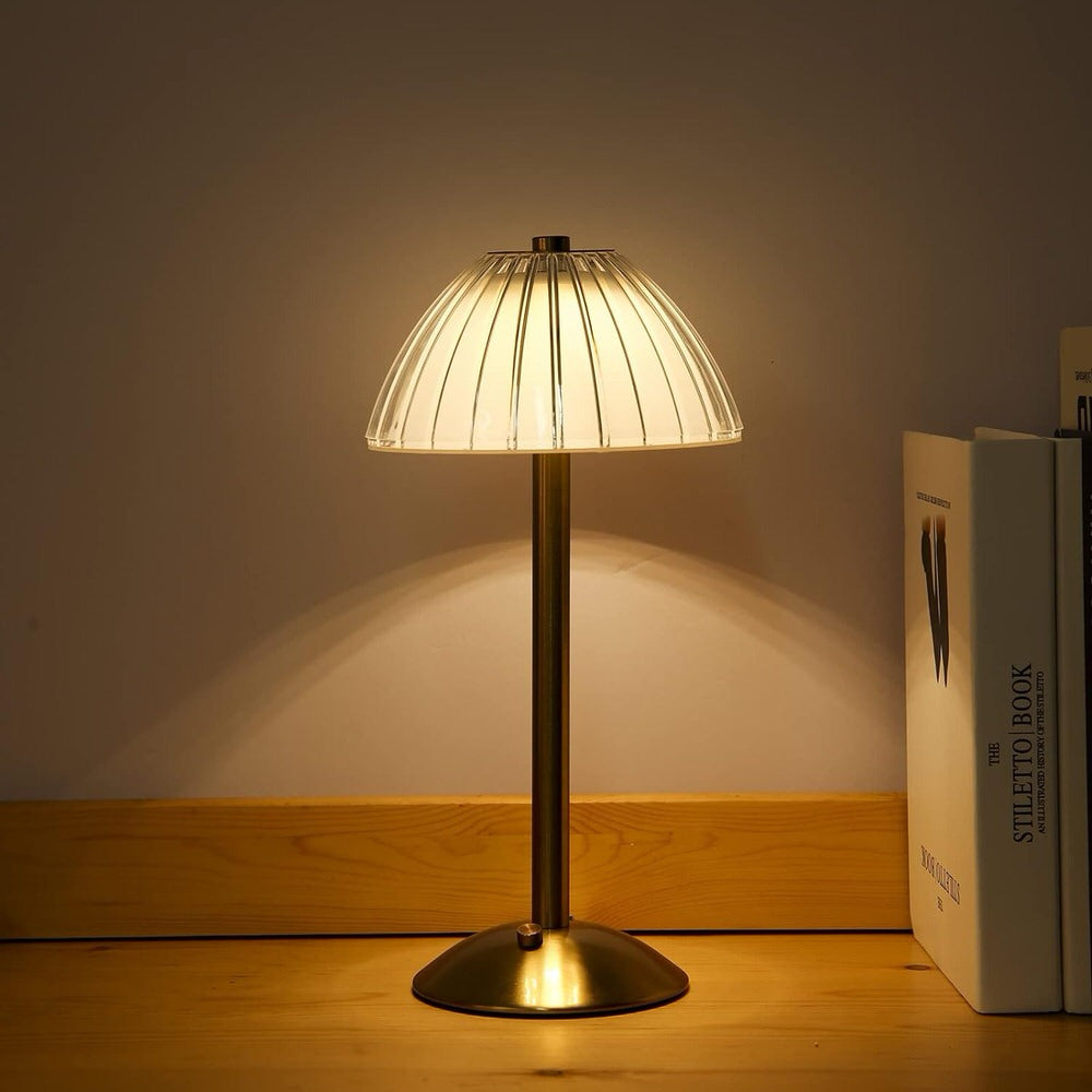 Vintage Brass Table Lamp — Warm LED Mood Lighting for Bedside — Lifestyle 1