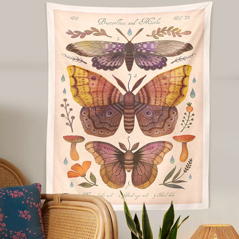 Vintage Butterflies Art Tapestry — Considered Home Styling — Lifestyle 8
