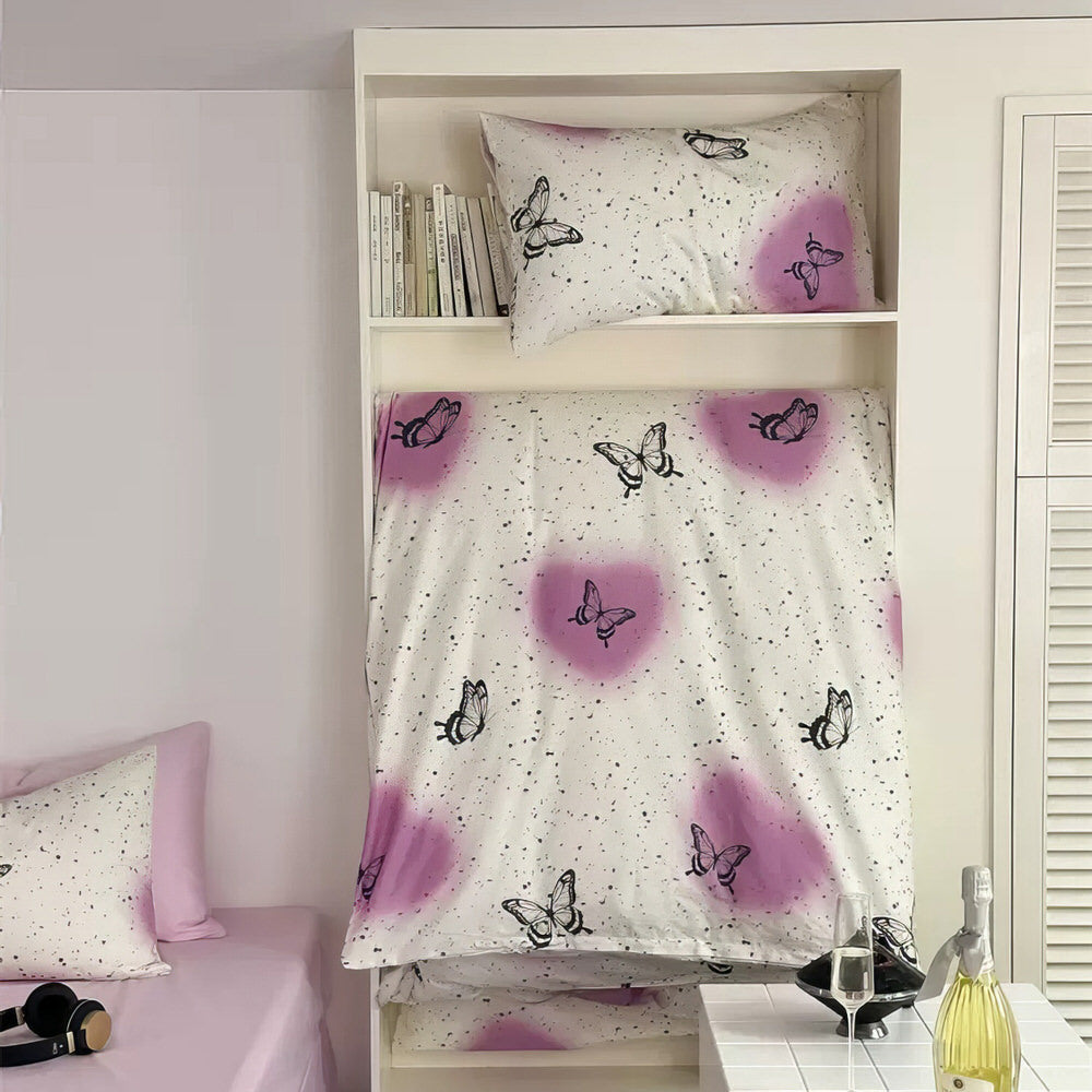 Vintage Butterfly Bedding Set — Cotton Duvet Cover for Bedroom Styling — Lifestyle 5