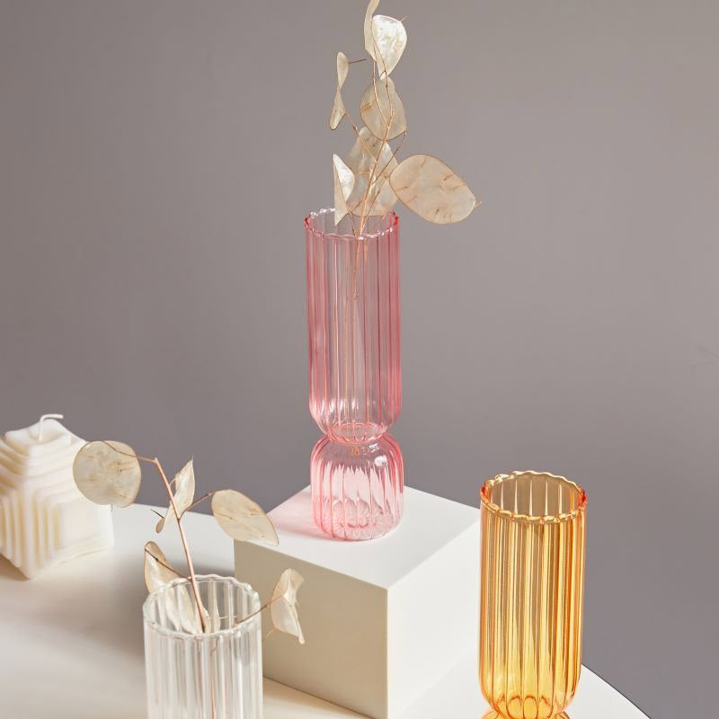 Vintage Striped Glass Vase — Decorative Vase for Considered Styling — Detail