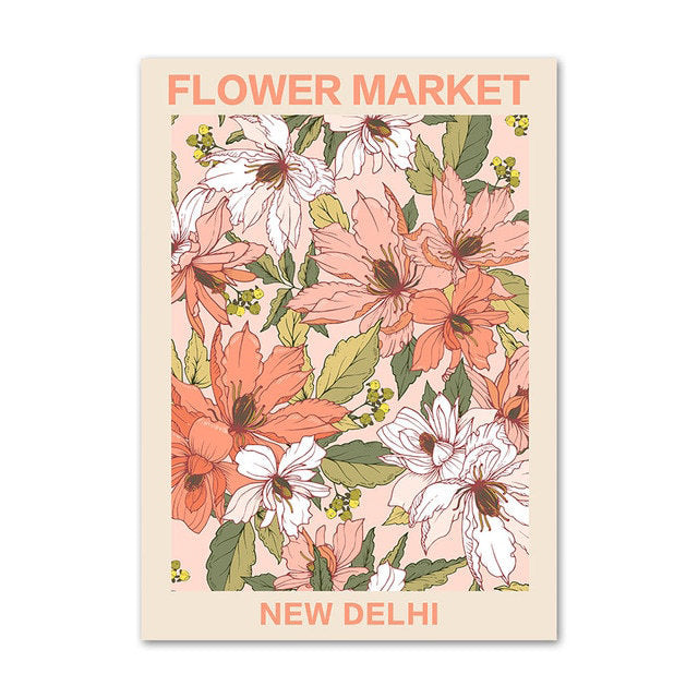 Vintage Pale Floral Art Canvas Posters — Considered Home Styling — Lifestyle 6