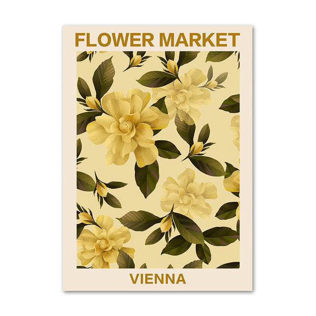Vintage Pale Floral Art Canvas Posters — Considered Home Styling — Lifestyle 4