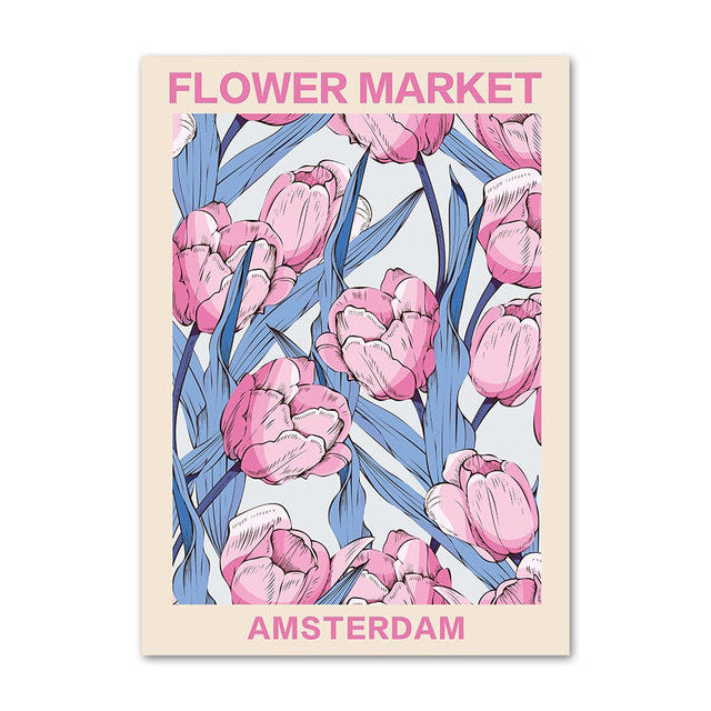 Vintage Pale Floral Art Canvas Posters — Considered Home Styling — Lifestyle 7