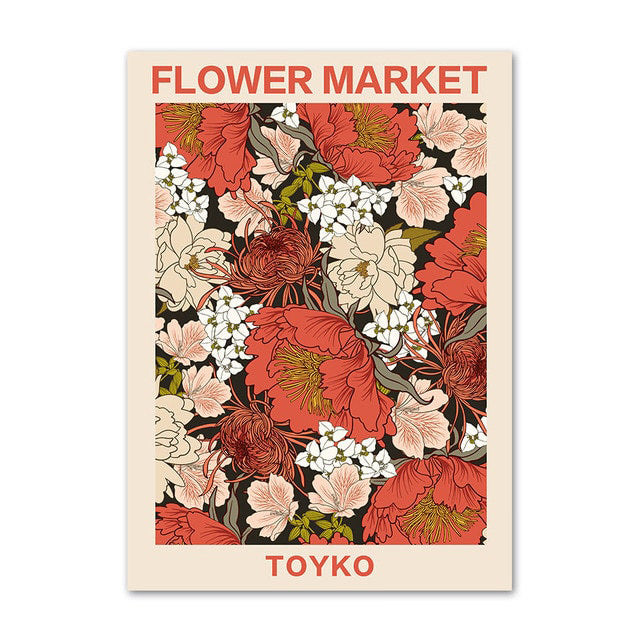 Vintage Pale Floral Art Canvas Posters — Considered Home Styling — Lifestyle 2