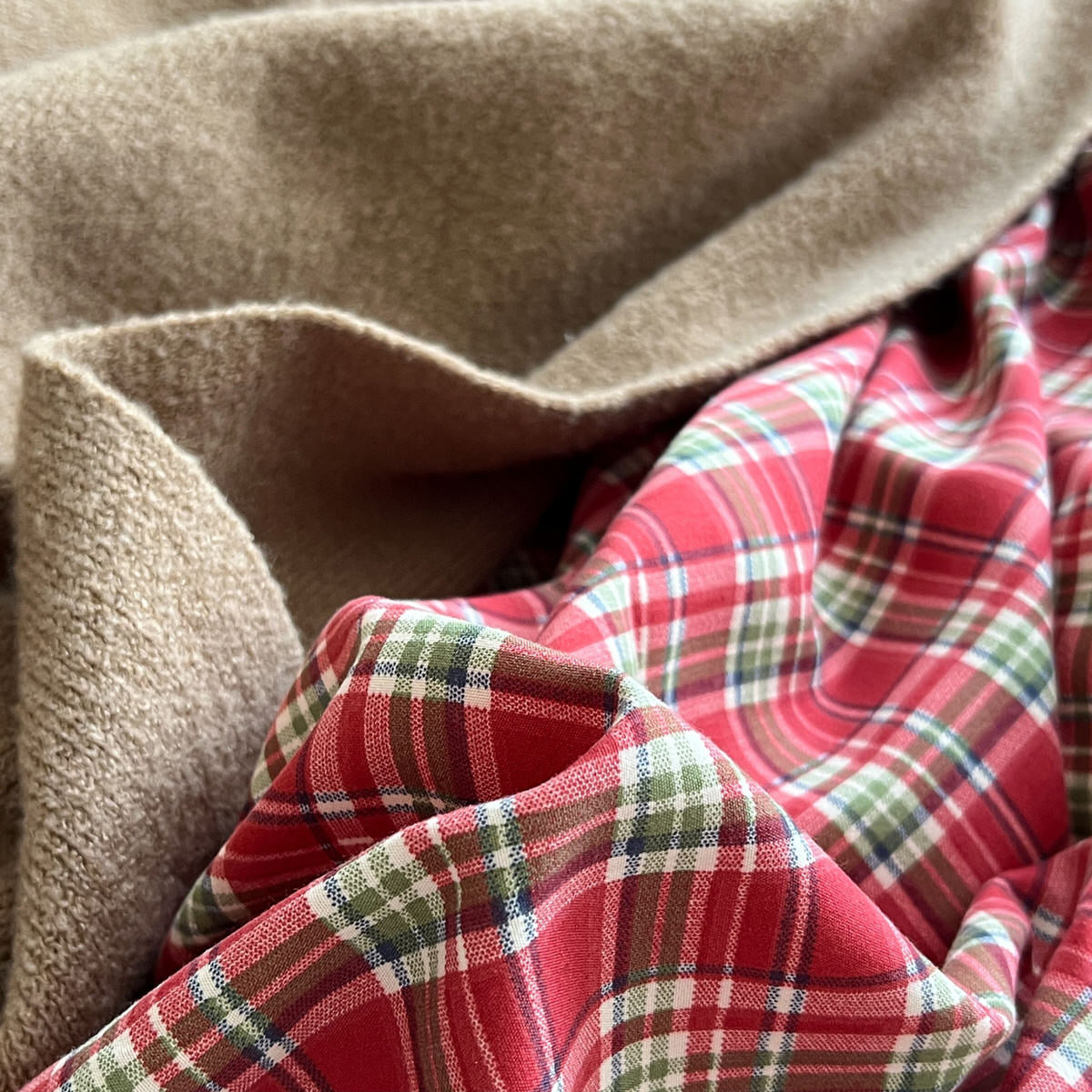 Red Plaid Bedding Set — Soft-Touch Cotton Duvet & Pillowcases — Lifestyle 2