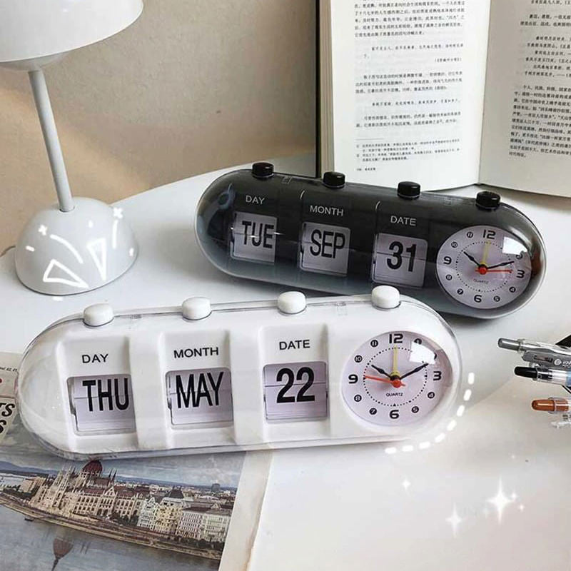 Vintage Mechanical Flip Clock — Considered Home Styling — Front view