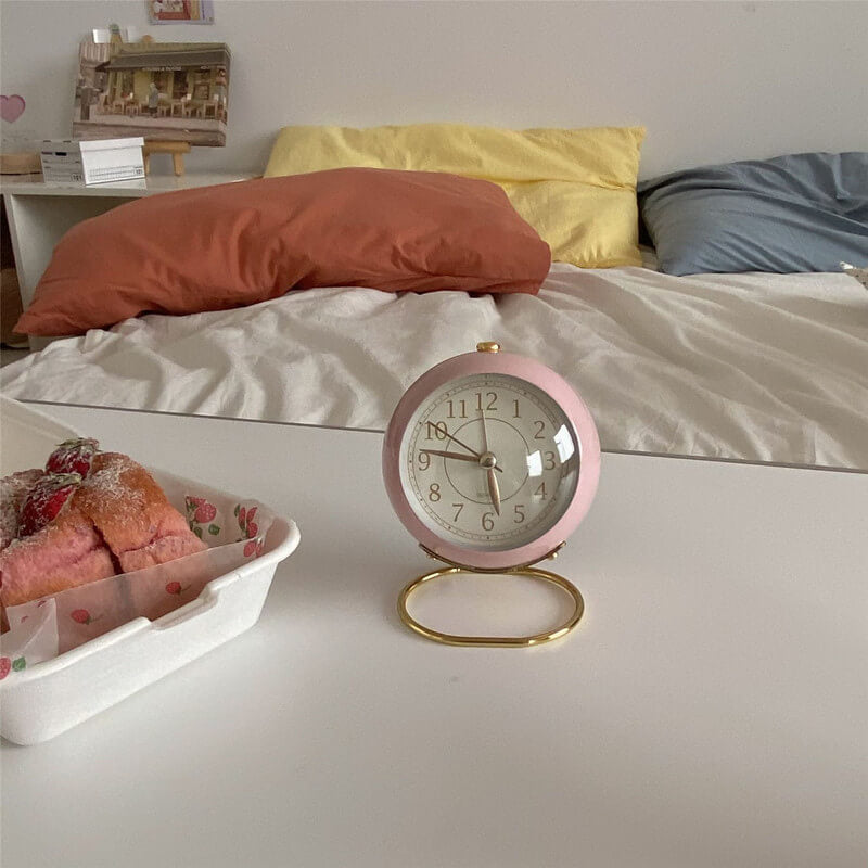 Vintage Round Table Alarm Clock — Considered Home Styling — Lifestyle 6