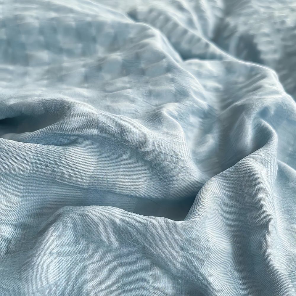Waffle Striped Duvet Cover Set — Textured Cotton for Layered Beds — Lifestyle 8