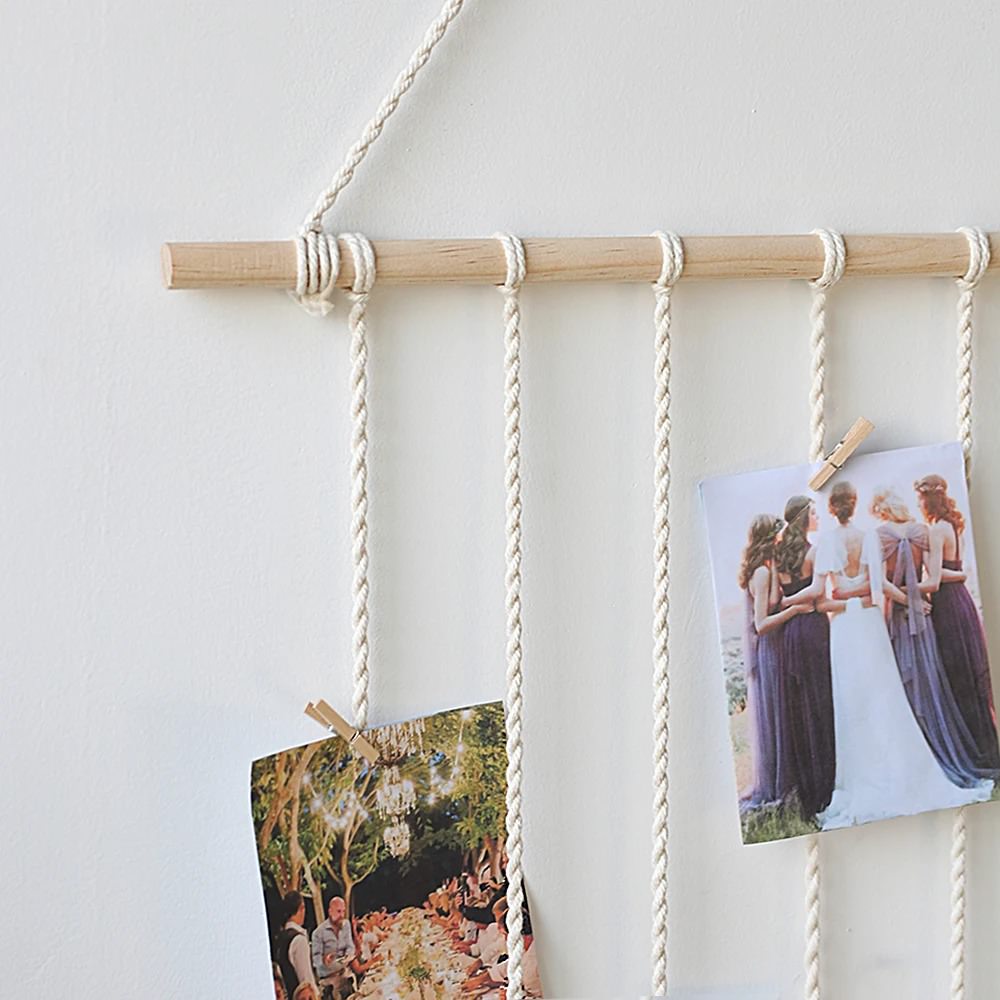 Macrame Wall Hanging Photo Display — Considered Home Styling — Lifestyle 1
