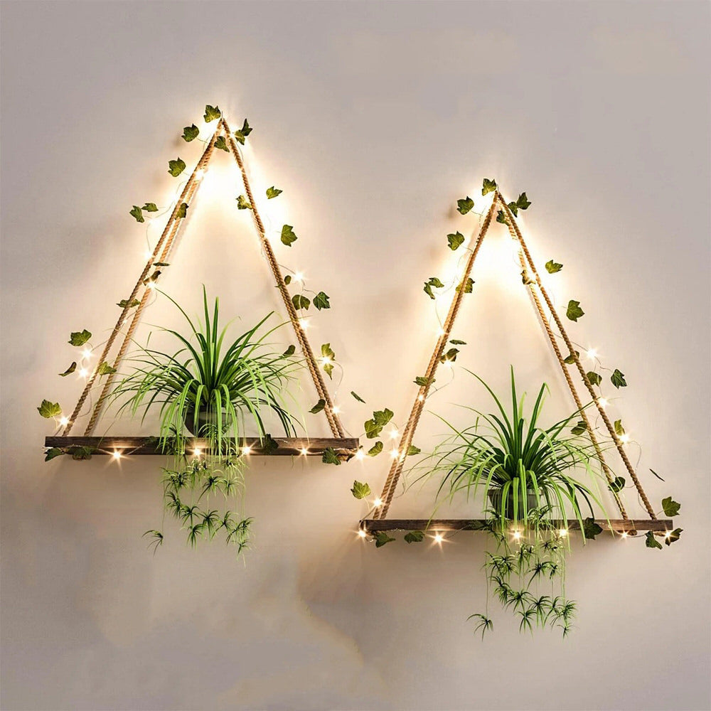 Hanging Shelf with Artificial Ivy LED-Strip Light — Lifestyle 3
