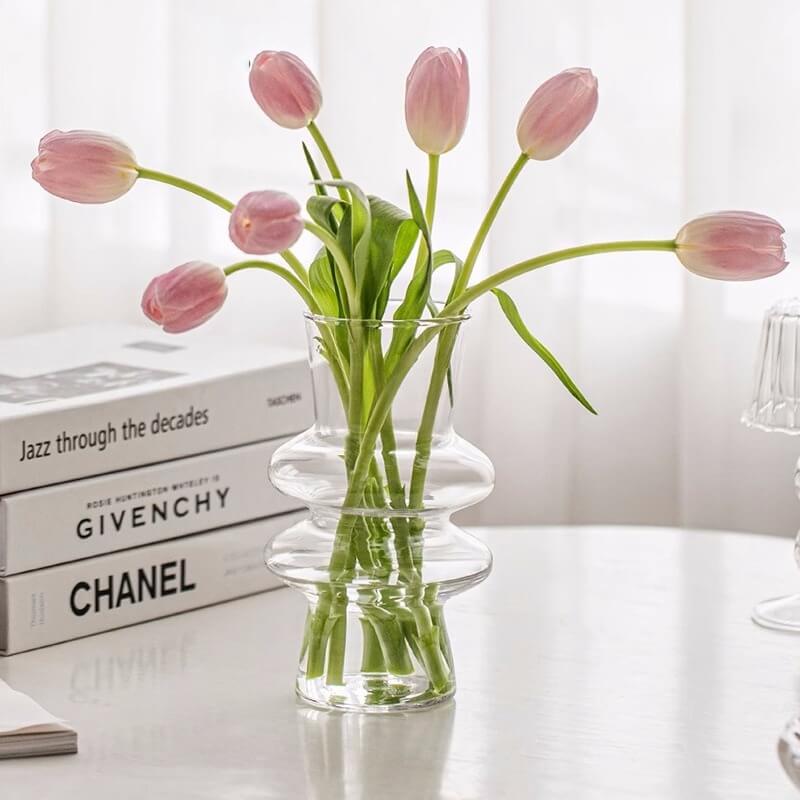 Wavy Glass Flower Vase — Decorative Vase for Considered Styling — Lifestyle 5