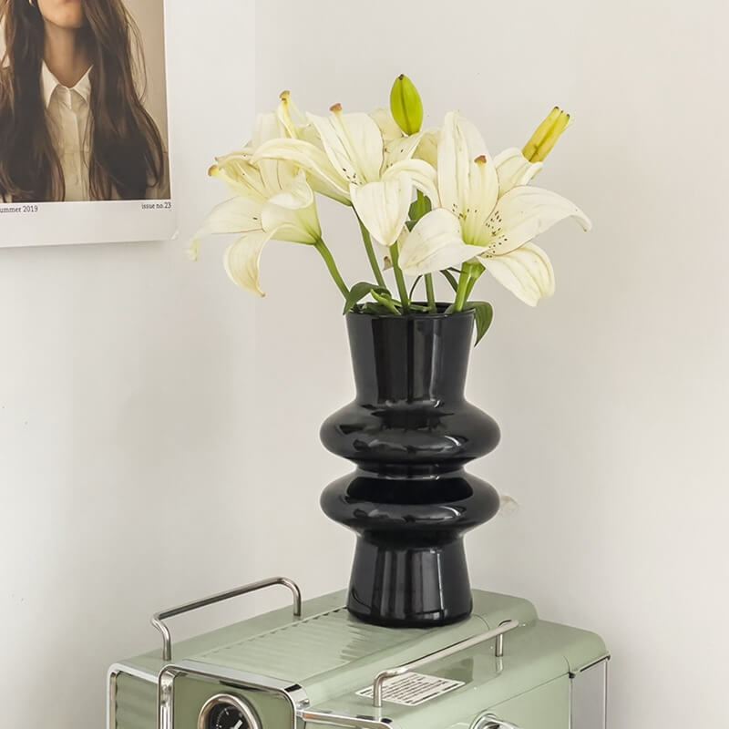 Wavy Glass Flower Vase — Decorative Vase for Considered Styling — Lifestyle 4