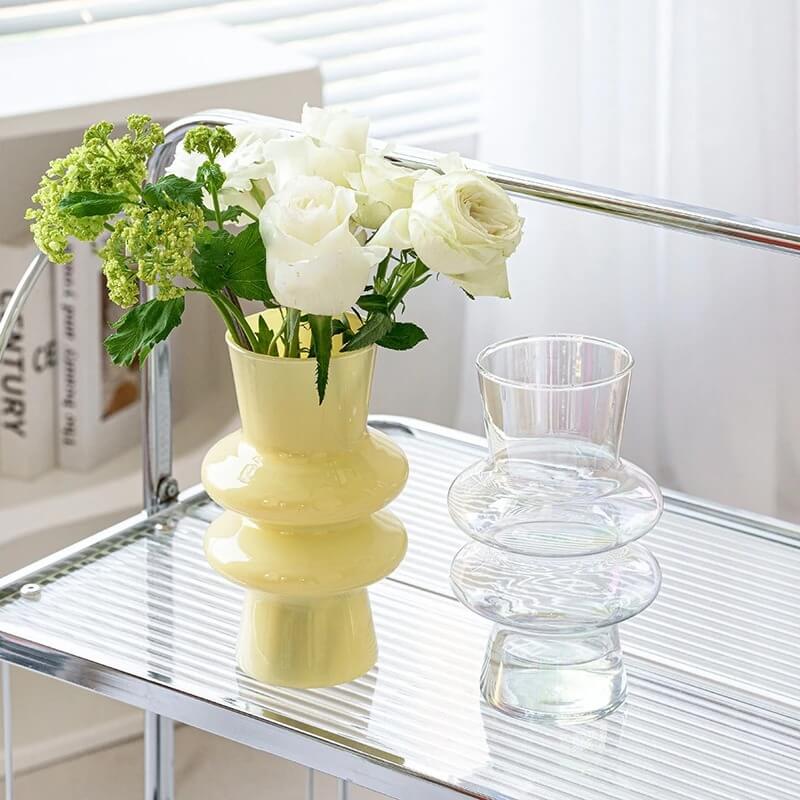 Wavy Glass Flower Vase — Decorative Vase for Considered Styling — Lifestyle 1