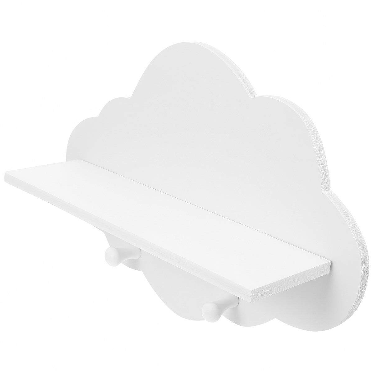 White Cloud Wall Shelf with Hooks — Considered Home Styling — Lifestyle 1