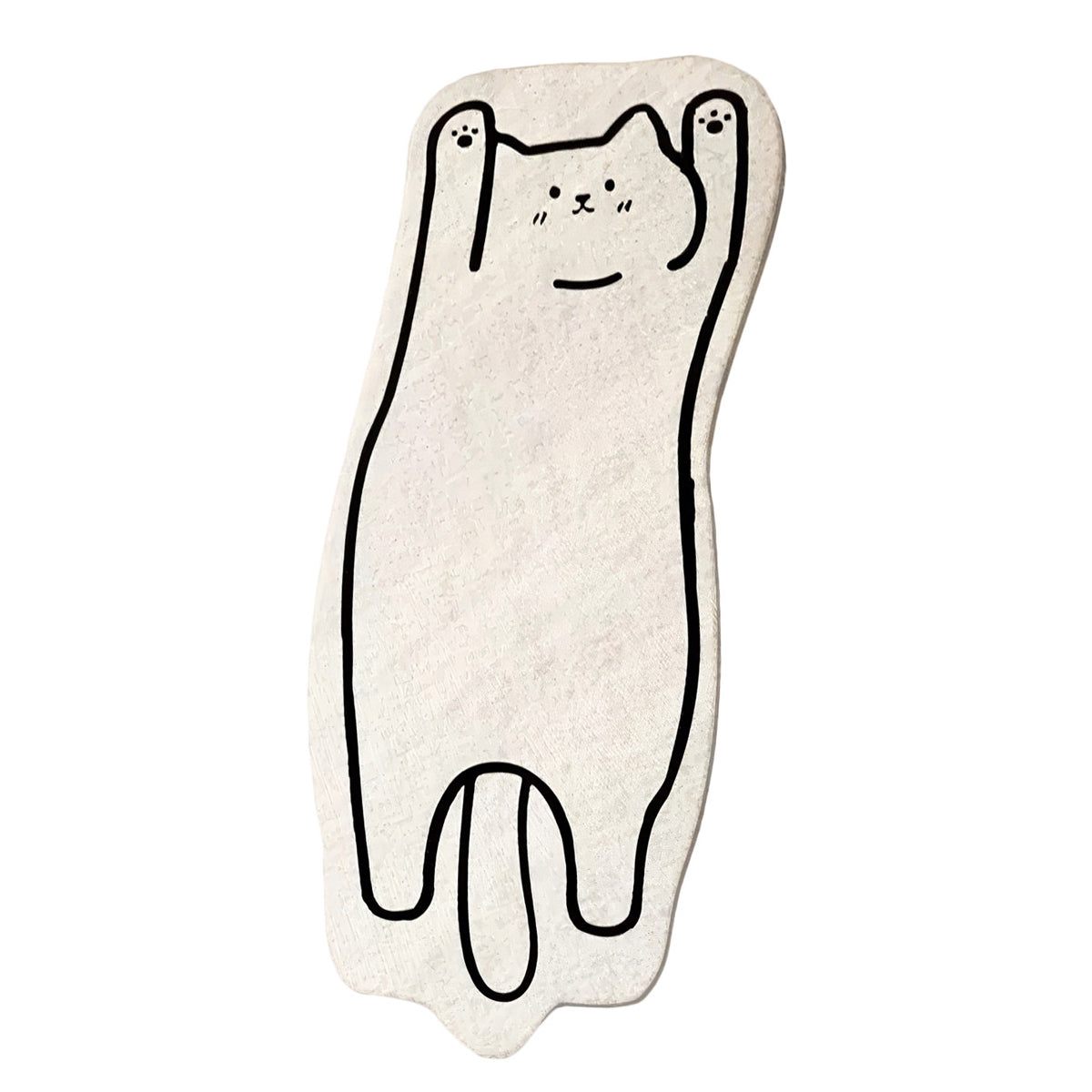 Simple Cat Accent Bedside Rug — Soft Accent Rug for Bedroom Layering — Front view